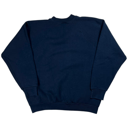 Vintage 90s Fruit of the loom faded navy blank crewneck (M)