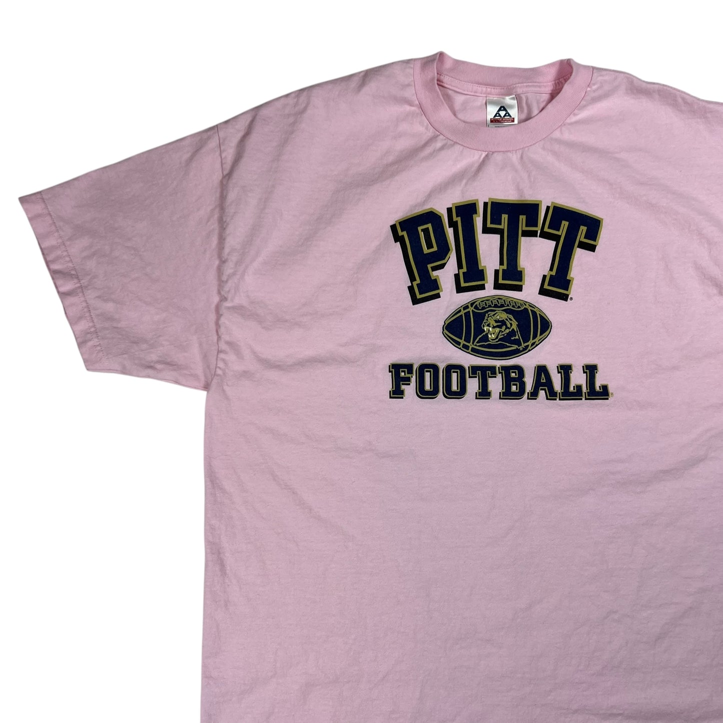 Vintage Y2K Pitt Panthers Football University of Pittsburgh pink tee (XXL)