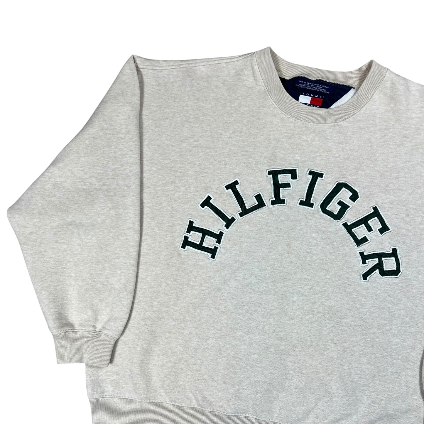 Vintage 90s Tommy Hilfiger Spellout arch crewneck (L)