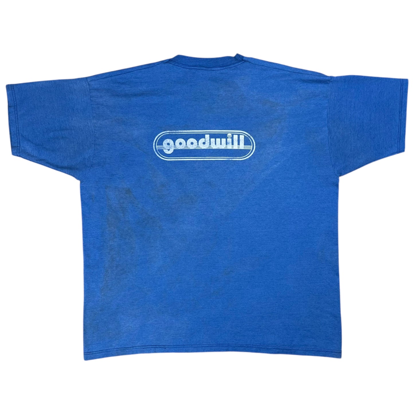 Vintage 90s goodwill thrift store faded blue tee (XXL)