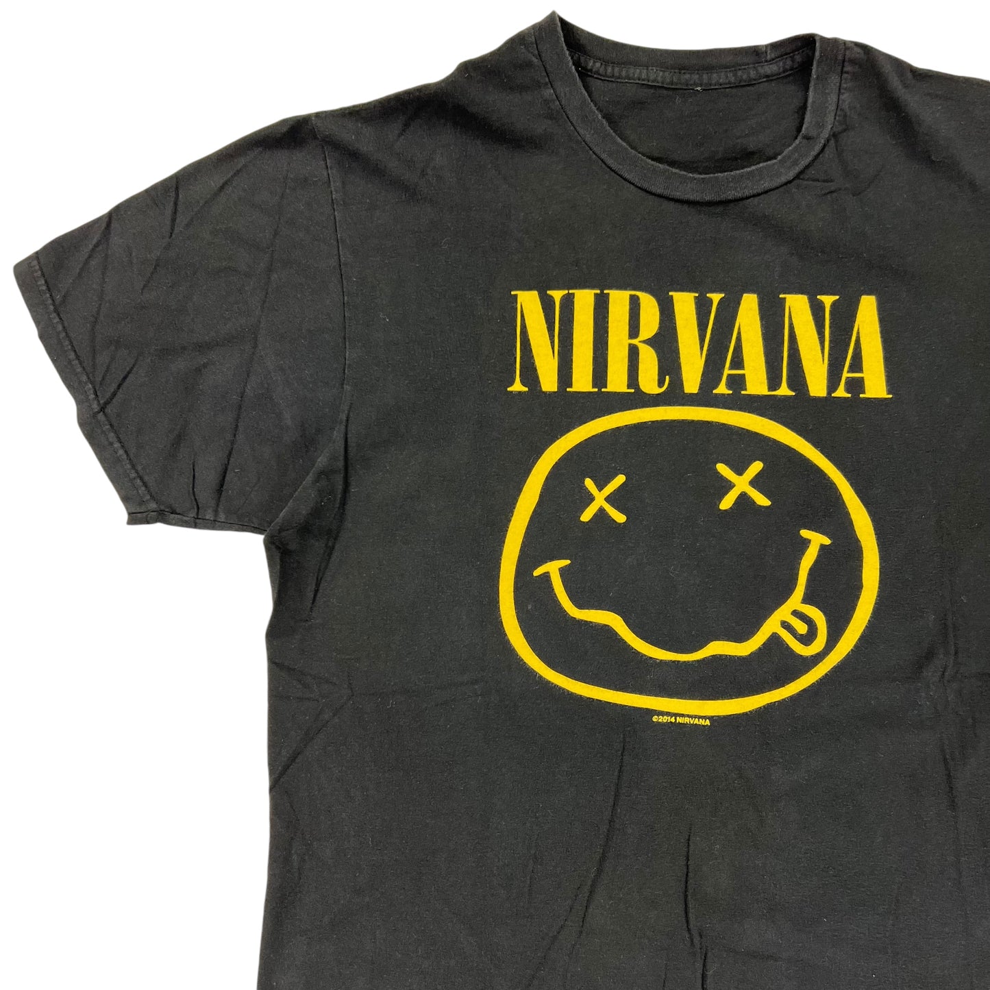 2014 Nirvana smiley face retro band tee (M)