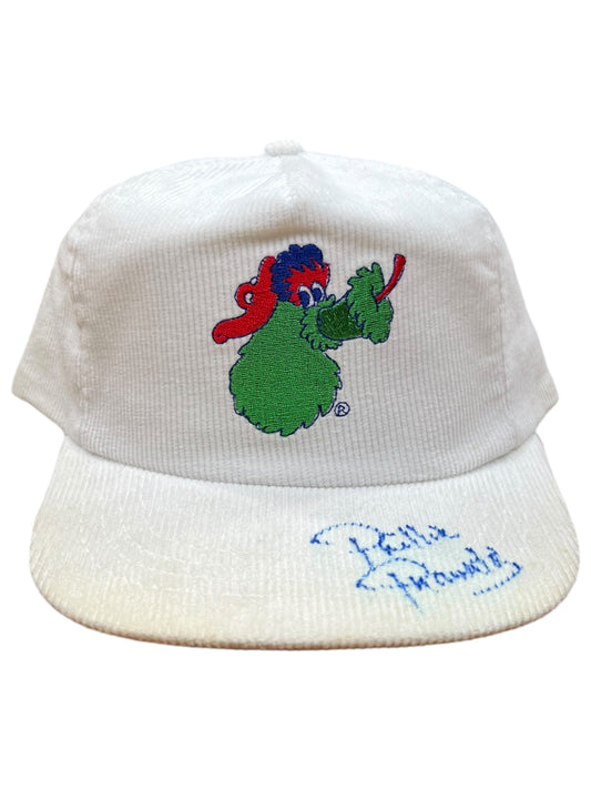 Vintage 90s American Needle Philadelphia Phillies Fanatic mascot corduroy SnapBack