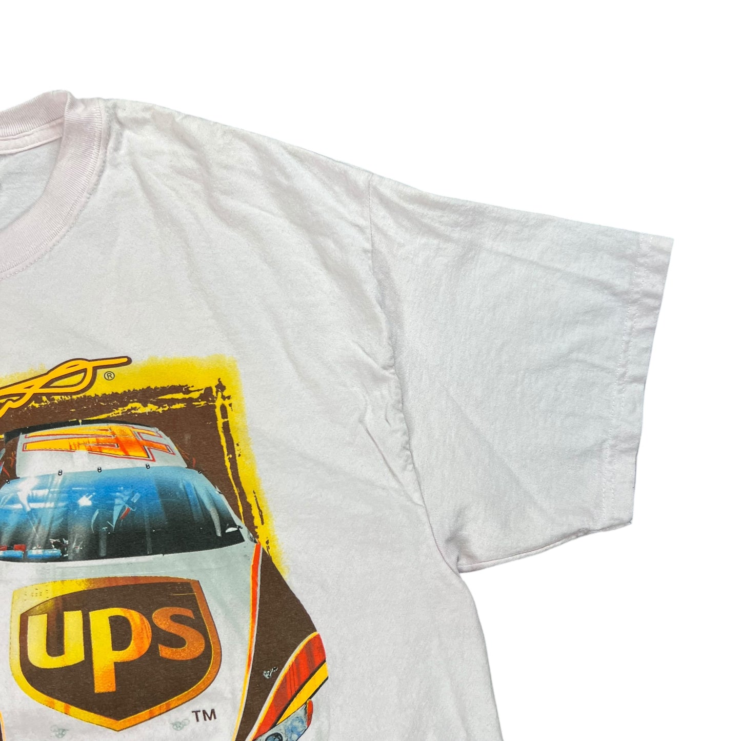 Vintage Y2K NASCAR UPS Dale Jarrett racing tee (L)