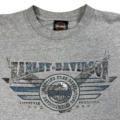 Vintage 2002 Harley Davidson long sleeve print shirt (L)