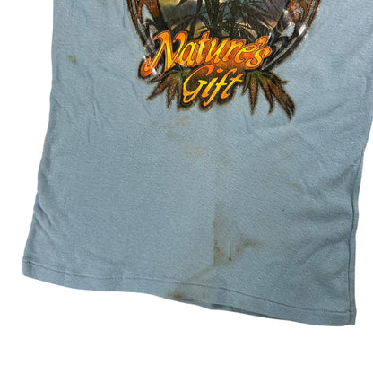 Vintage 1970s Nature’s Gift Marijuana leaf baby style women’s tee (S)