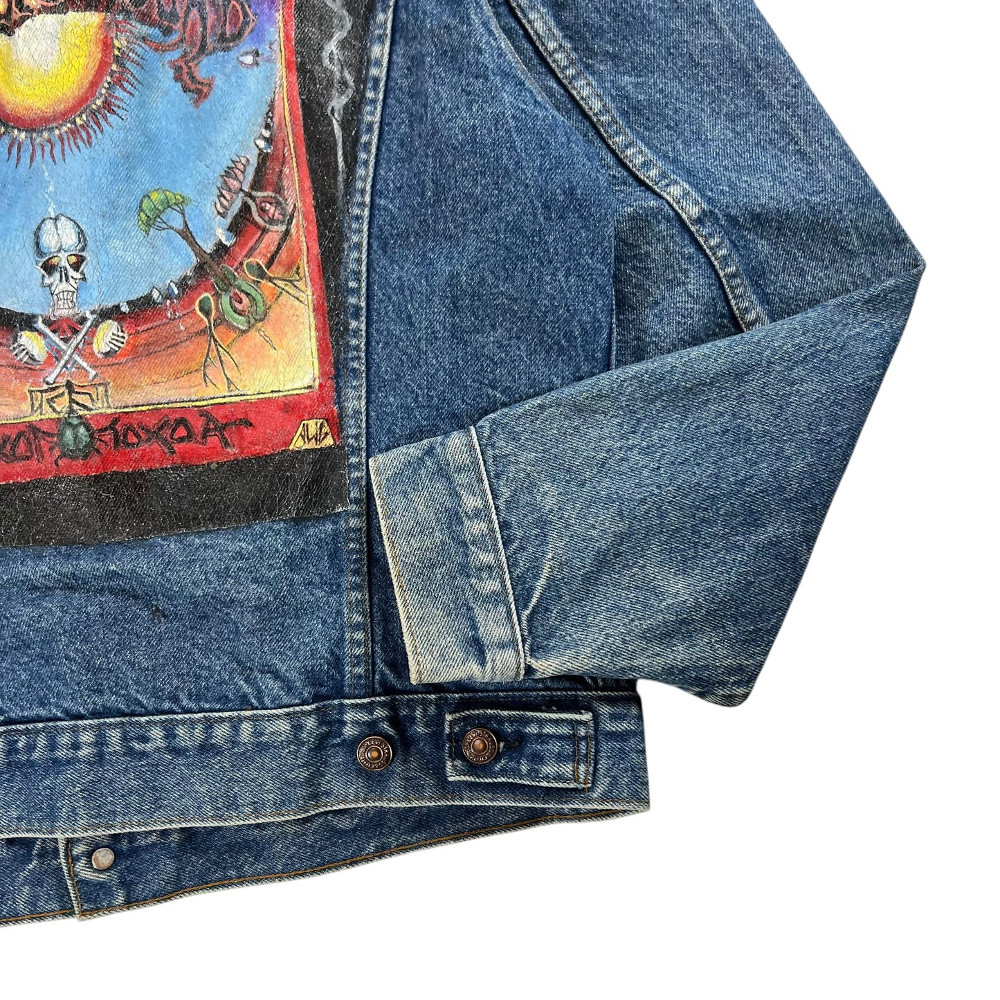 Vintage 80s Levi’s Grateful Dead Aoxomoxoa hand painted denim jacket (M/L)