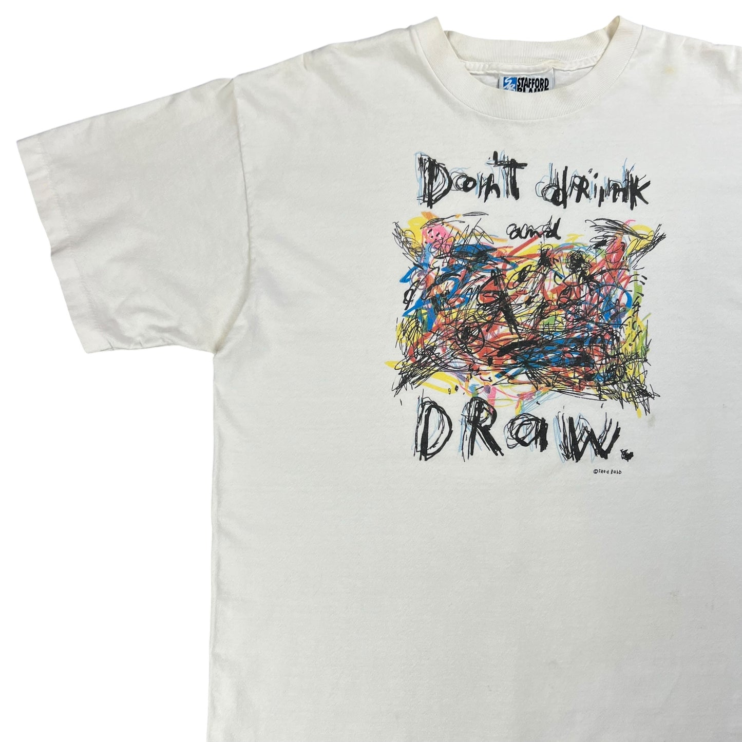 Vintage 90s Don’t Drink and Draw Fred Babb art tee (XL)