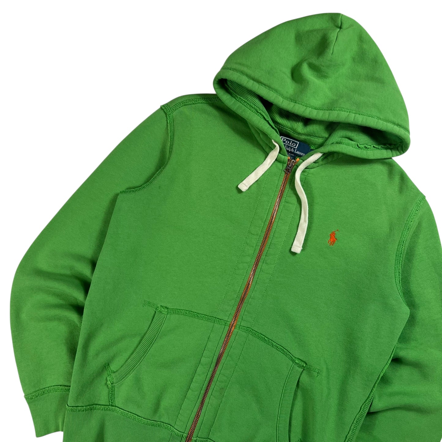 Vintage Y2K Polo Ralph Lauren mini horse green zip up hoodie (S)