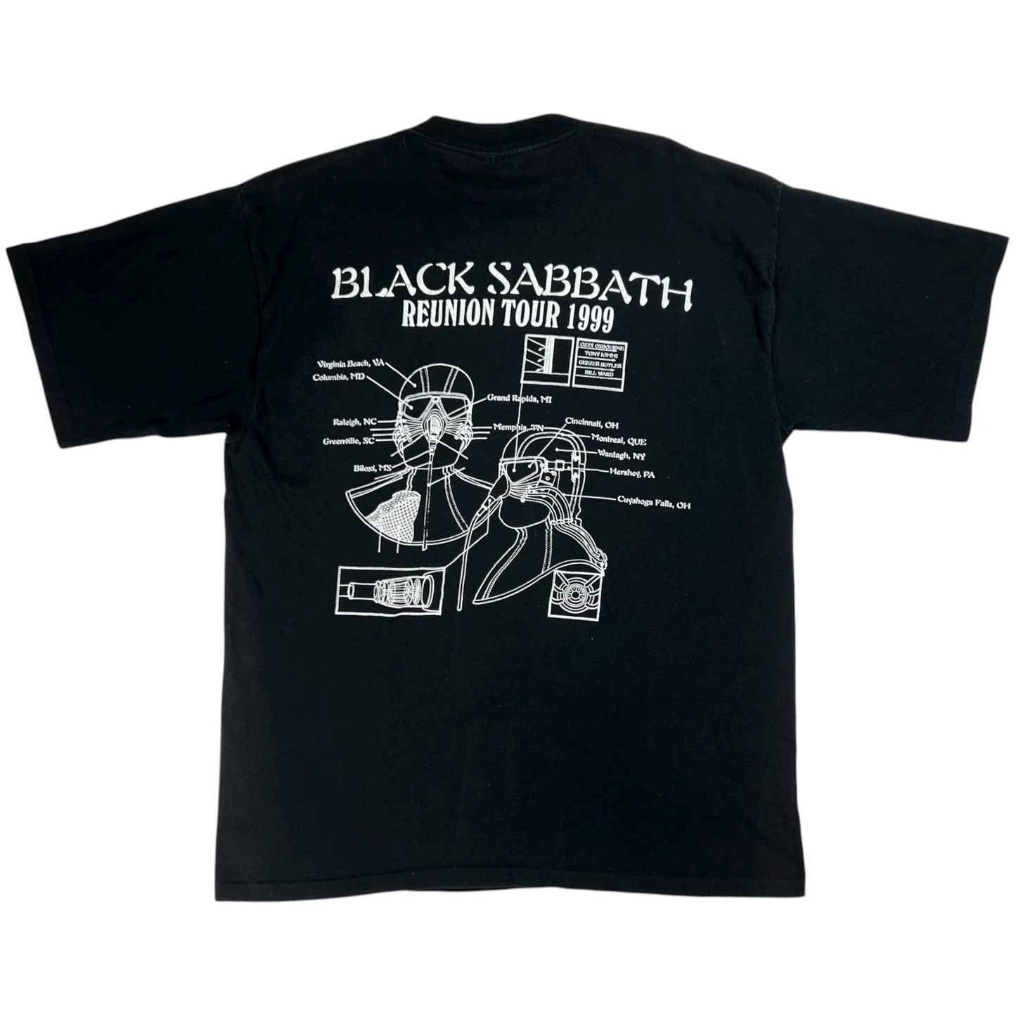 Vintage 1999 Black Sabbath Reunion Tour Ozzy Osbourne faded band tee (L)