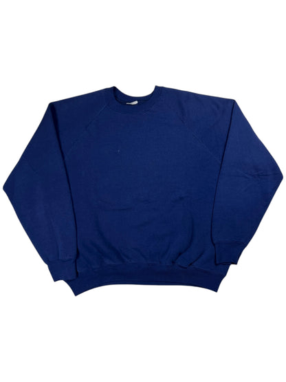 Vintage 90s Fruit of the loom faded navy blank crewneck (M)