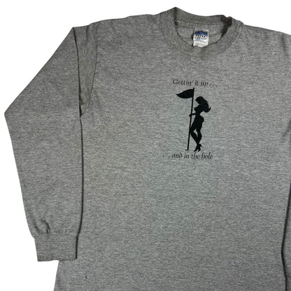 Vintage Y2K Gettin’ it up…and in the hole pinup golf girl long sleeve (L)
