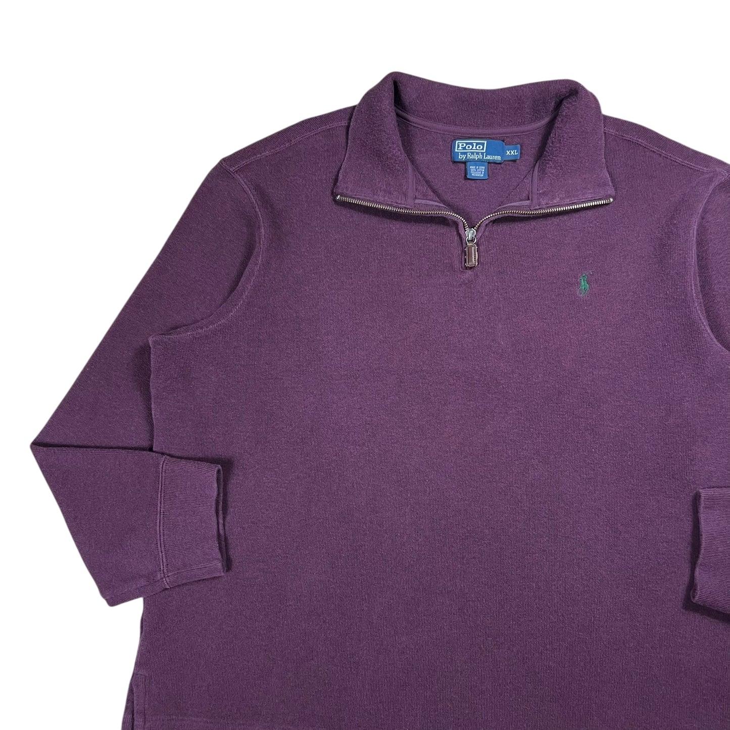 Vintage 90s Polo Ralph Lauren maroon 1/4 zip crewneck (XXL)