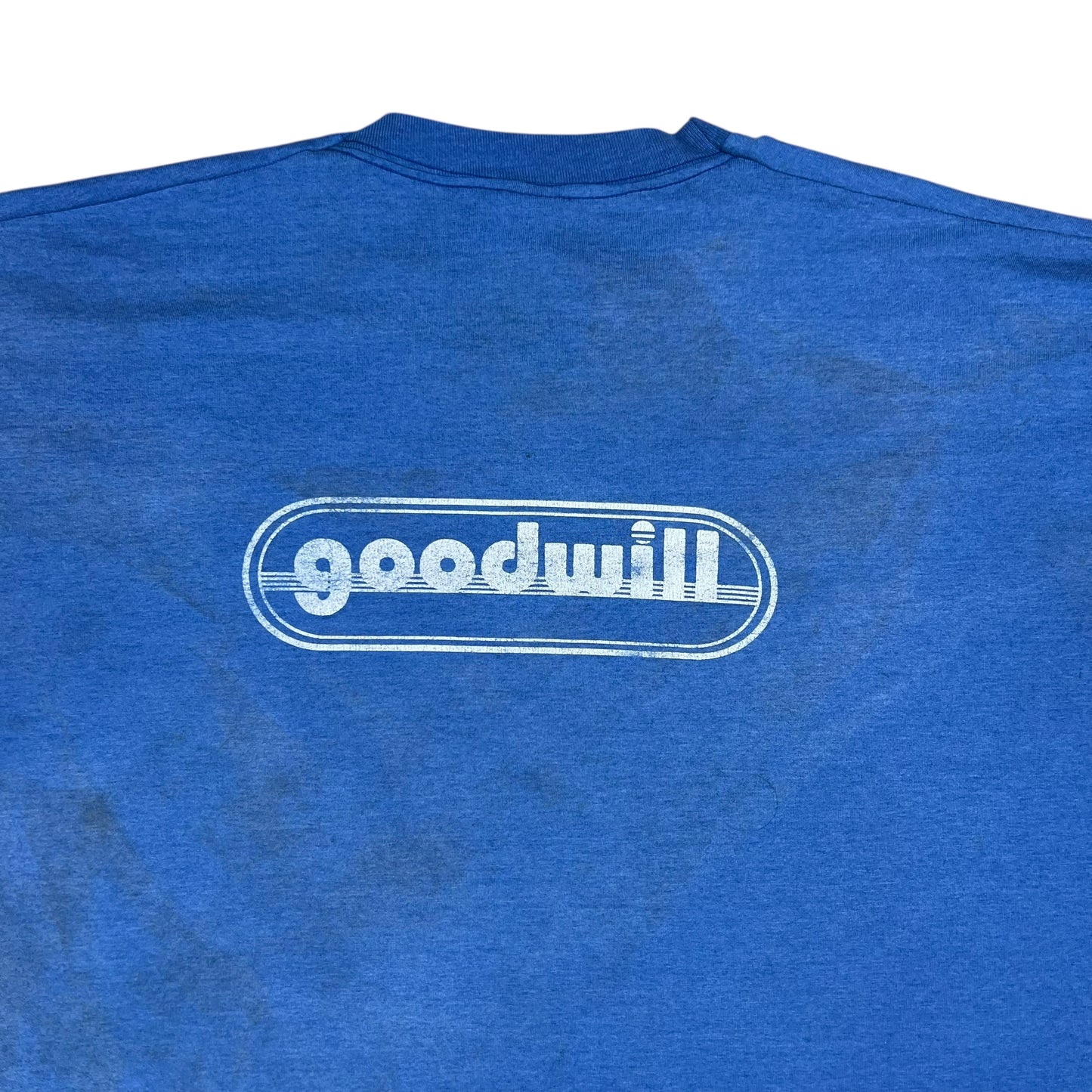 Vintage 90s goodwill thrift store faded blue tee (XXL)
