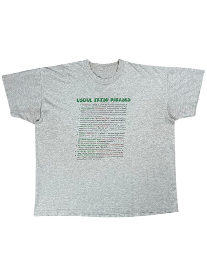 Vintage 80s USEFUL IRISH PHRASES tee (XL/XXL)
