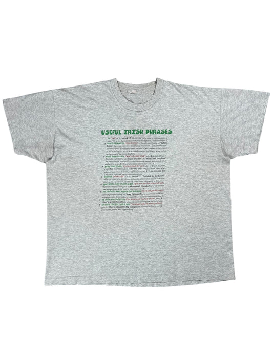 Vintage 80s USEFUL IRISH PHRASES tee (XL/XXL)