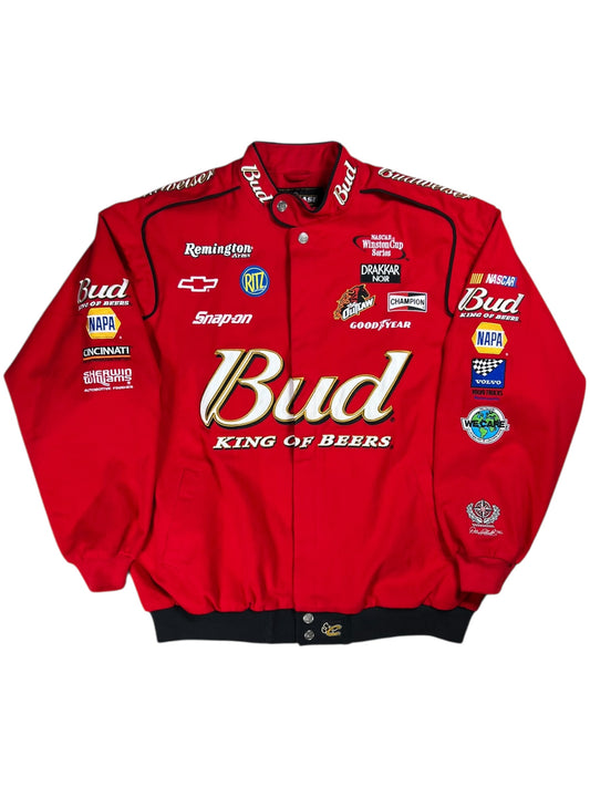 Vintage Y2K NASCAR Winston Cup Series Budweiser racing jacket (XL)