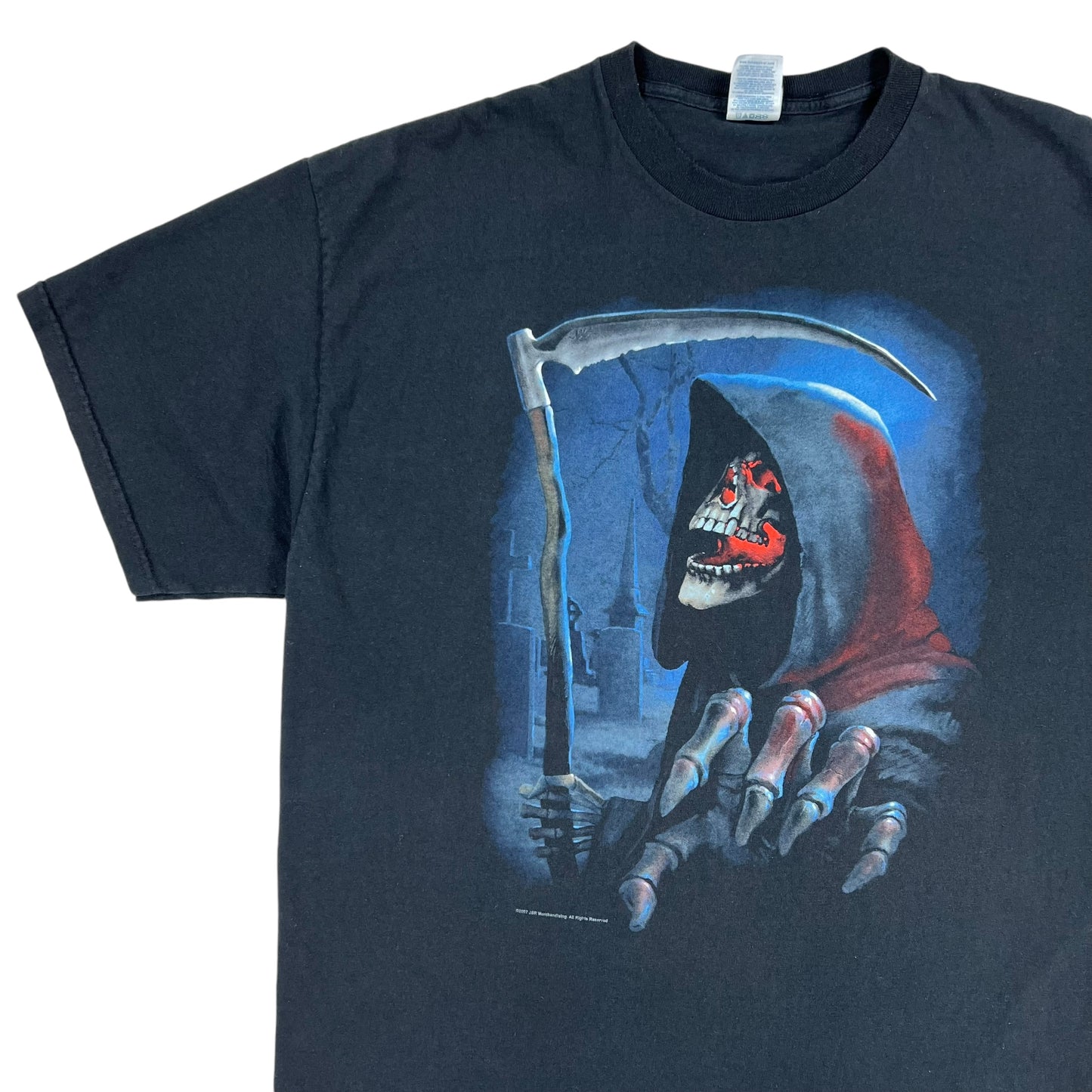 Vintage 2007 Grim Reaper skeleton tee (XL)