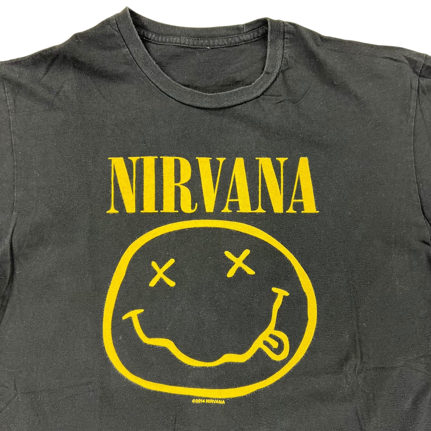 2014 Nirvana smiley face retro band tee (M)