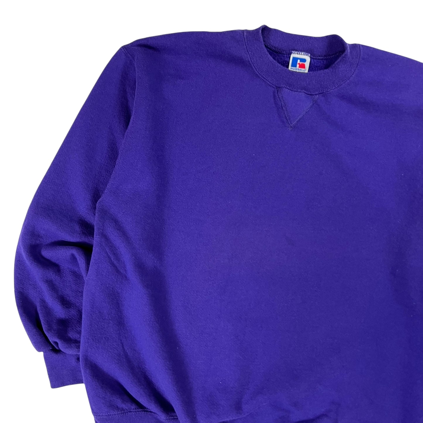 Vintage 90s Russell Athletic blank purple crewneck (L)