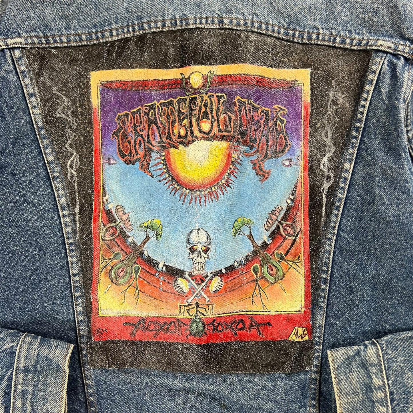 Vintage 80s Levi’s Grateful Dead Aoxomoxoa hand painted denim jacket (M/L)