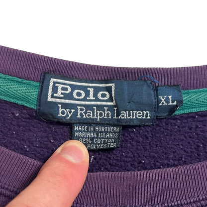 Vintage 90s Polo Ralph Lauren faded purple crewneck (XL)