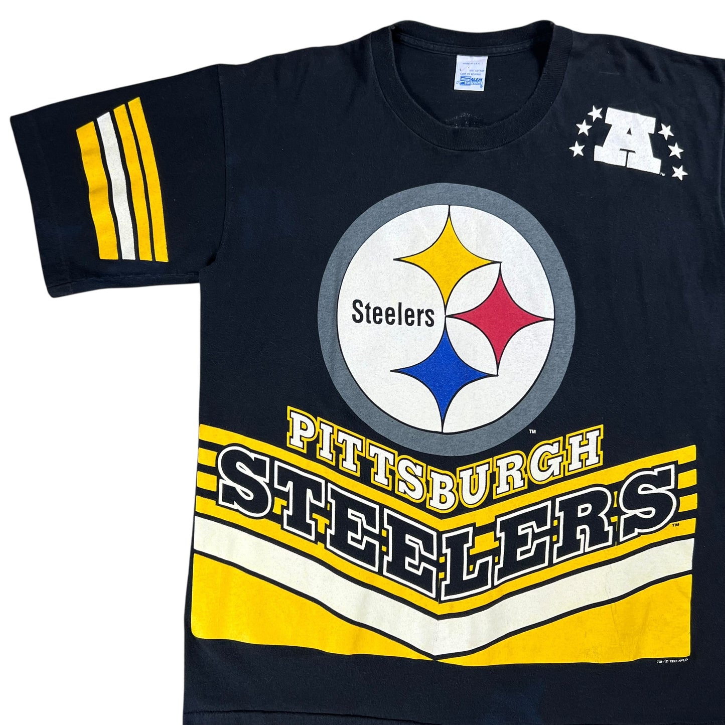 Vintage 1995 Salem Sports Pittsburgh Steelers All over print tee (L)