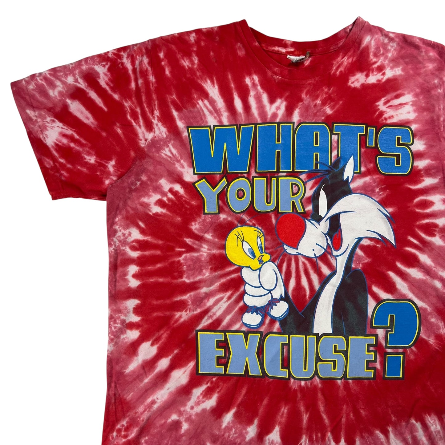 Vintage 90s Looney Tunes Tweety Bird Sylvester tie dye tee (XL)