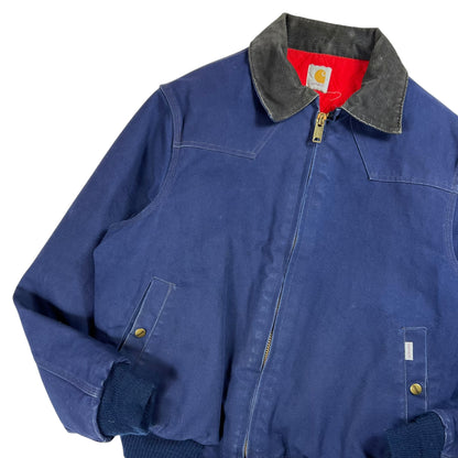 Vintage 80s Carhartt Santa Fe navy blue jacket (L)