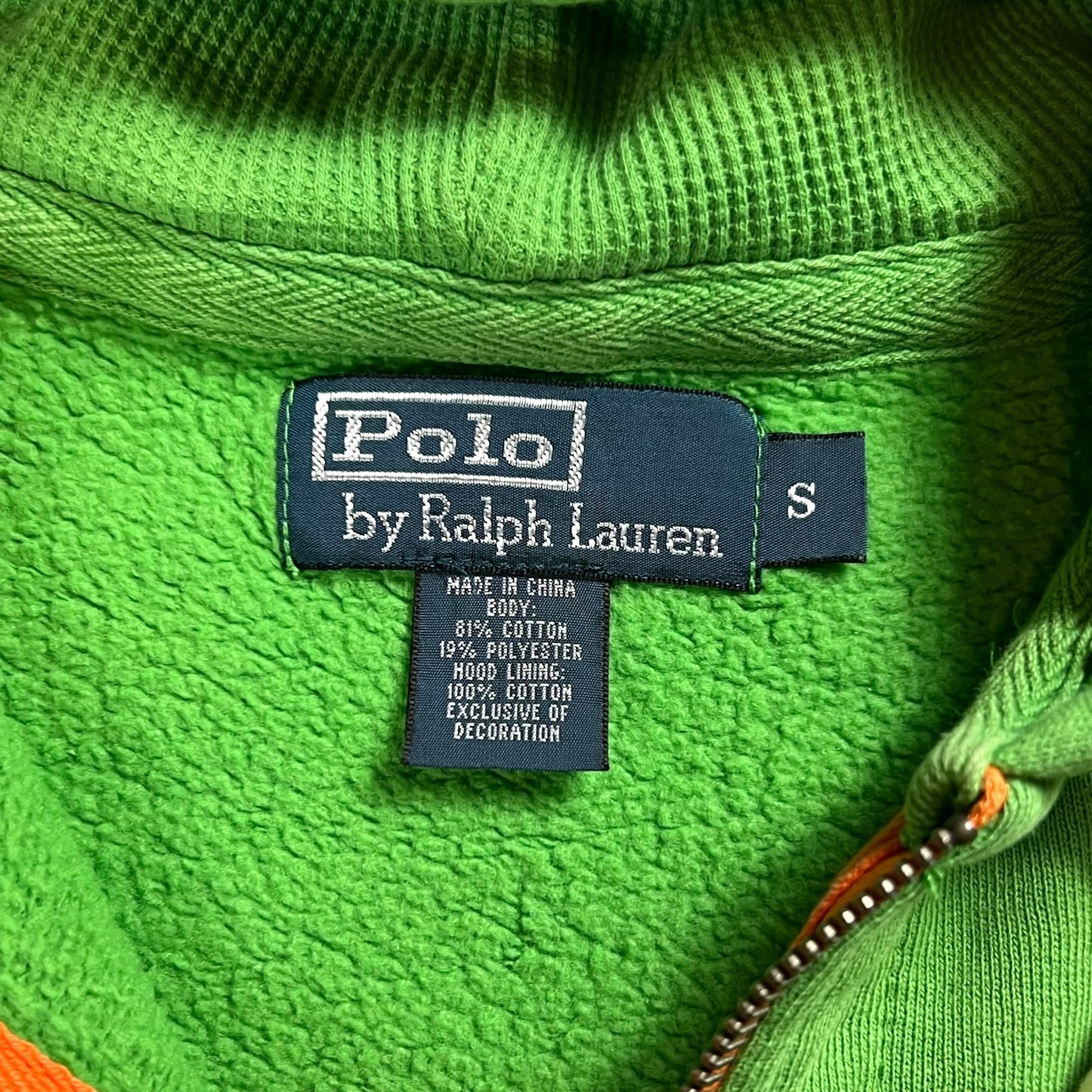 Vintage Y2K Polo Ralph Lauren mini horse green zip up hoodie (S)