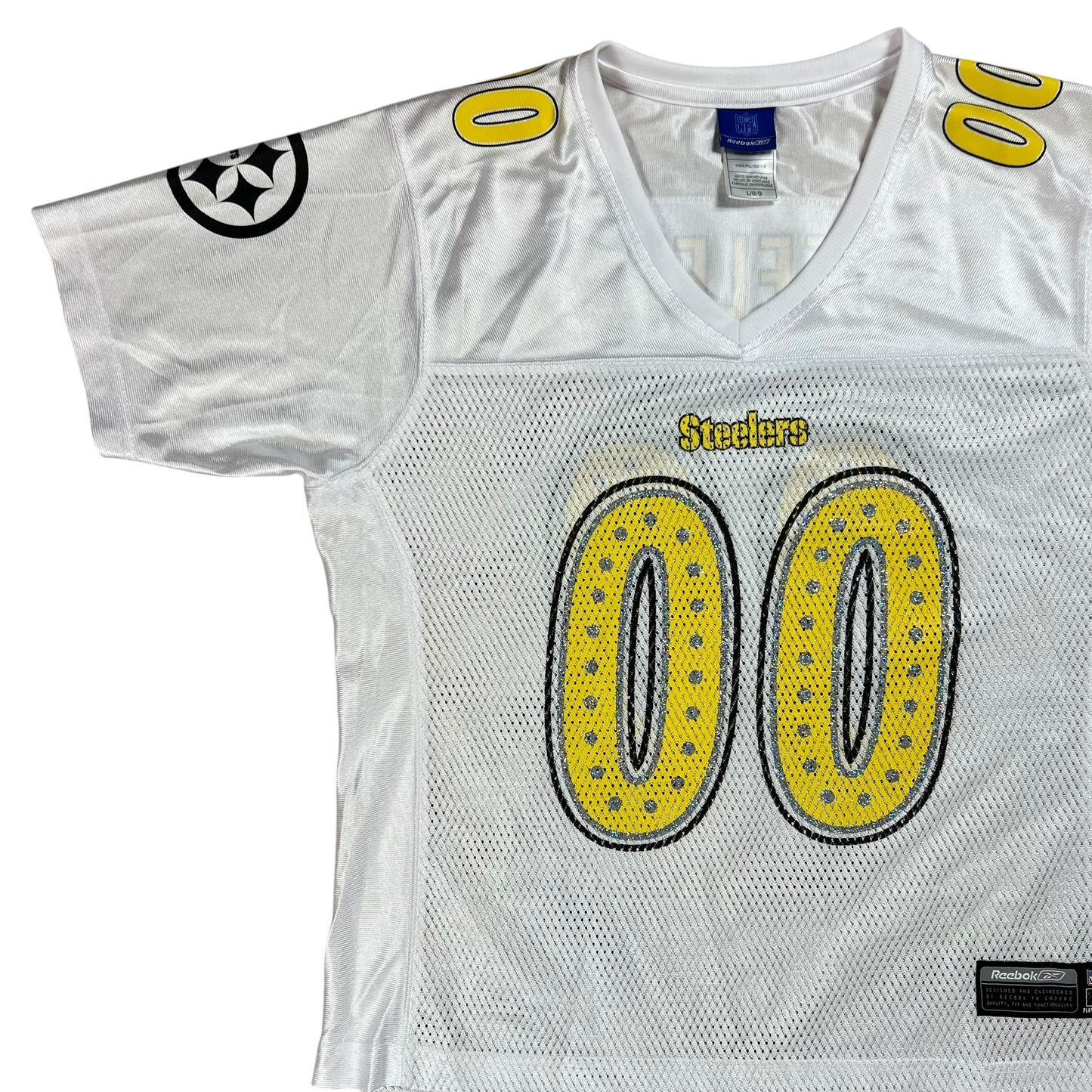 Vintage Y2K Reebok Pittsburgh Steelers femme flash women’s NFL jersey (L)