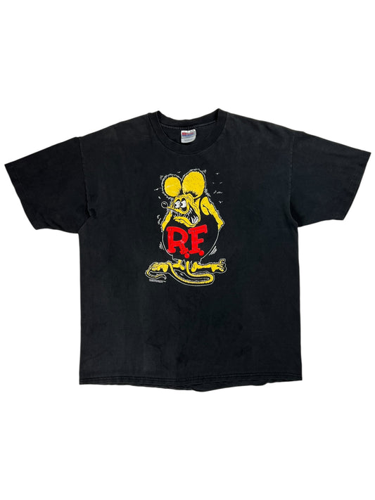 Vintage 90s Rat Fink Ed Big Daddy Roth biker faded art tee (XL)