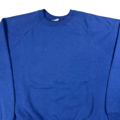 Vintage 80s faded navy blank crewneck (XL)