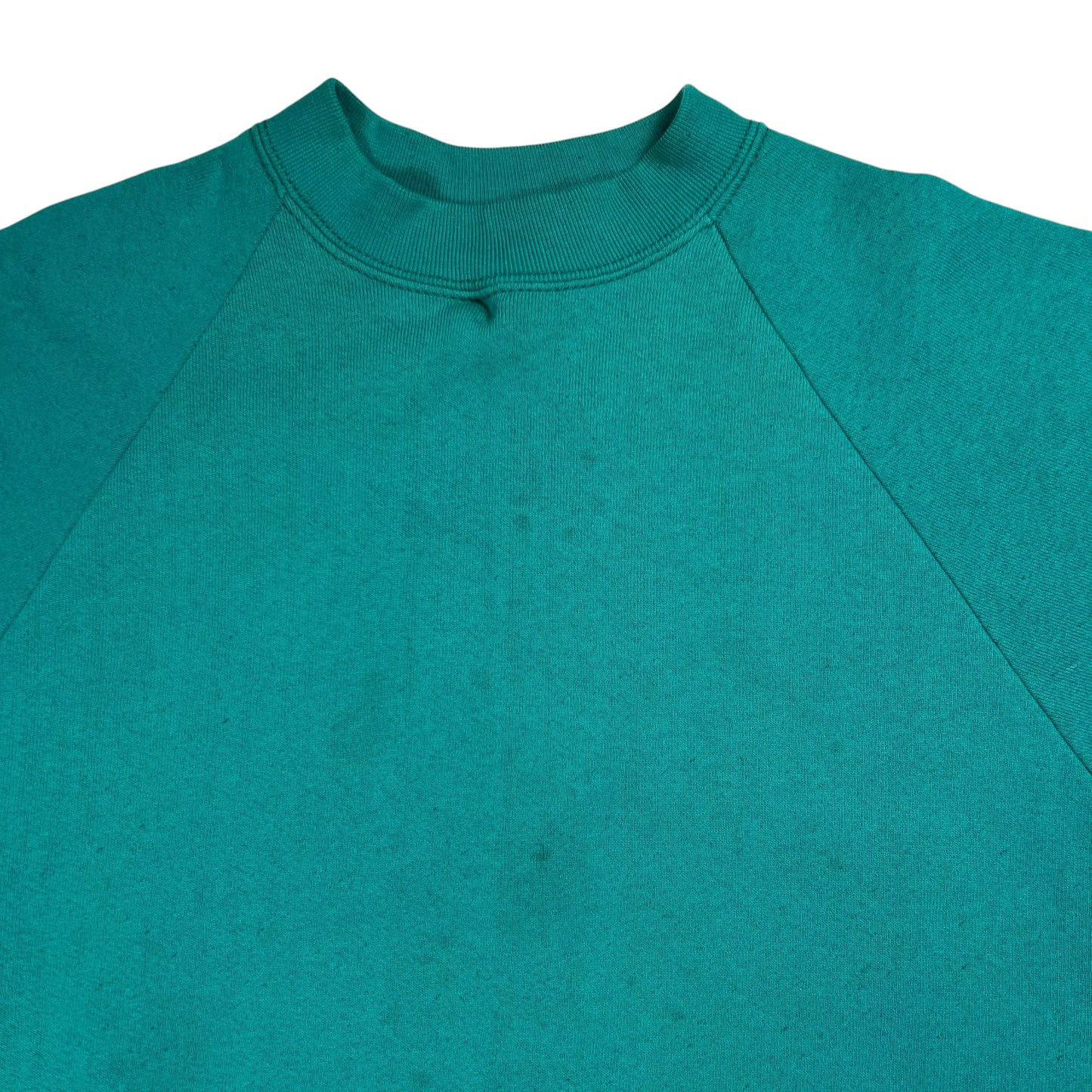 Vintage 90s Fruit of the loom faded teal crewneck (L)