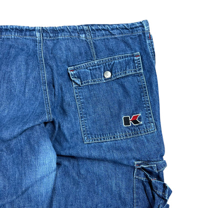 Vintage Y2K KIKGIRL KIKWEAR Baggy women’s denim cargo jeans (L)