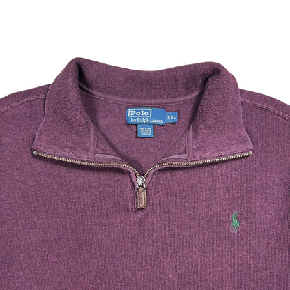 Vintage 90s Polo Ralph Lauren maroon 1/4 zip crewneck (XXL)
