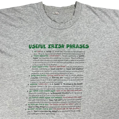 Vintage 80s USEFUL IRISH PHRASES tee (XL/XXL)