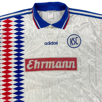 Vintage 90s Adidas KSC Germany Karlsuhe soccer jersey (XL)