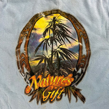 Vintage 1970s Nature’s Gift Marijuana leaf baby style women’s tee (S)