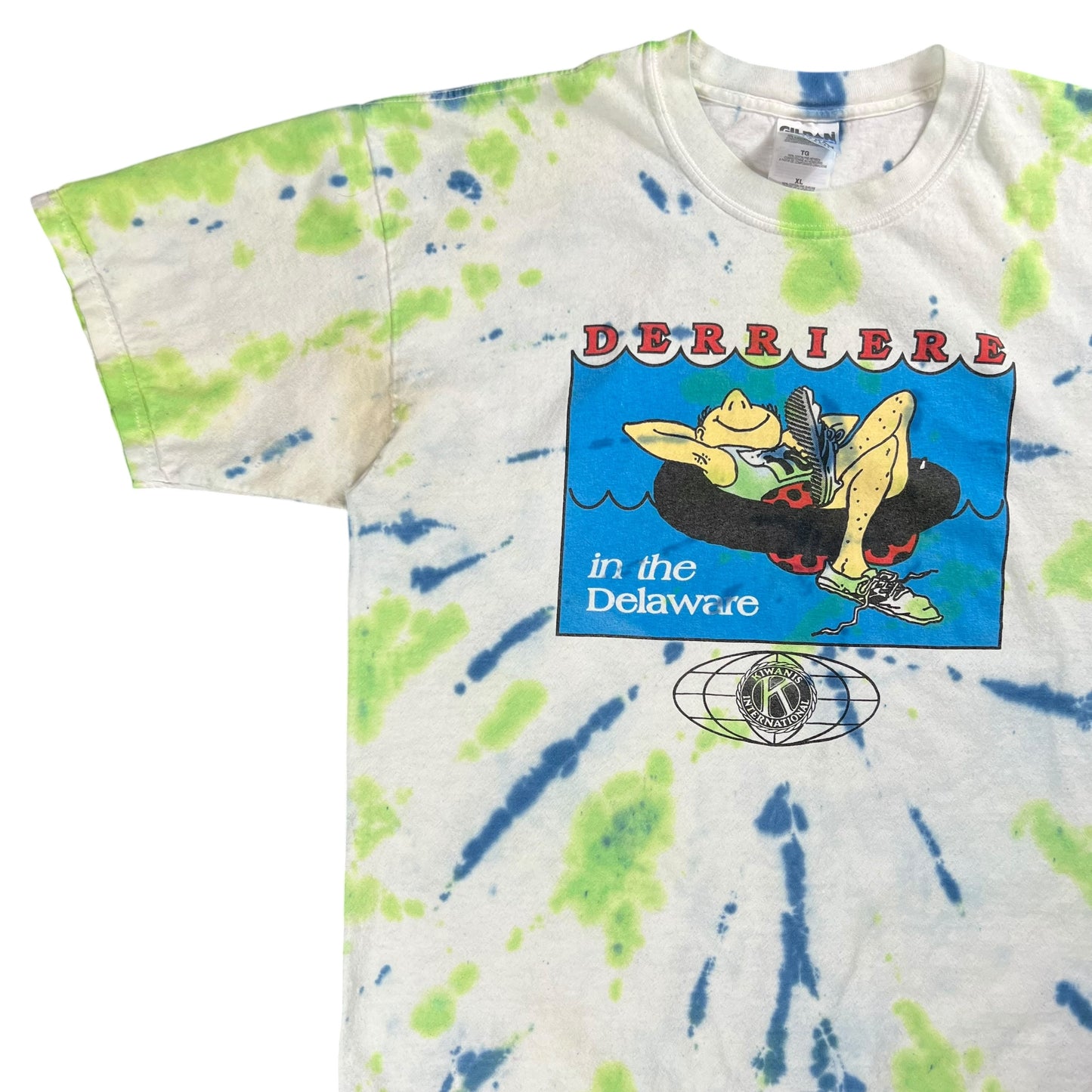 Vintage 1999 Derrière in the Delaware tie dye tee (XL)