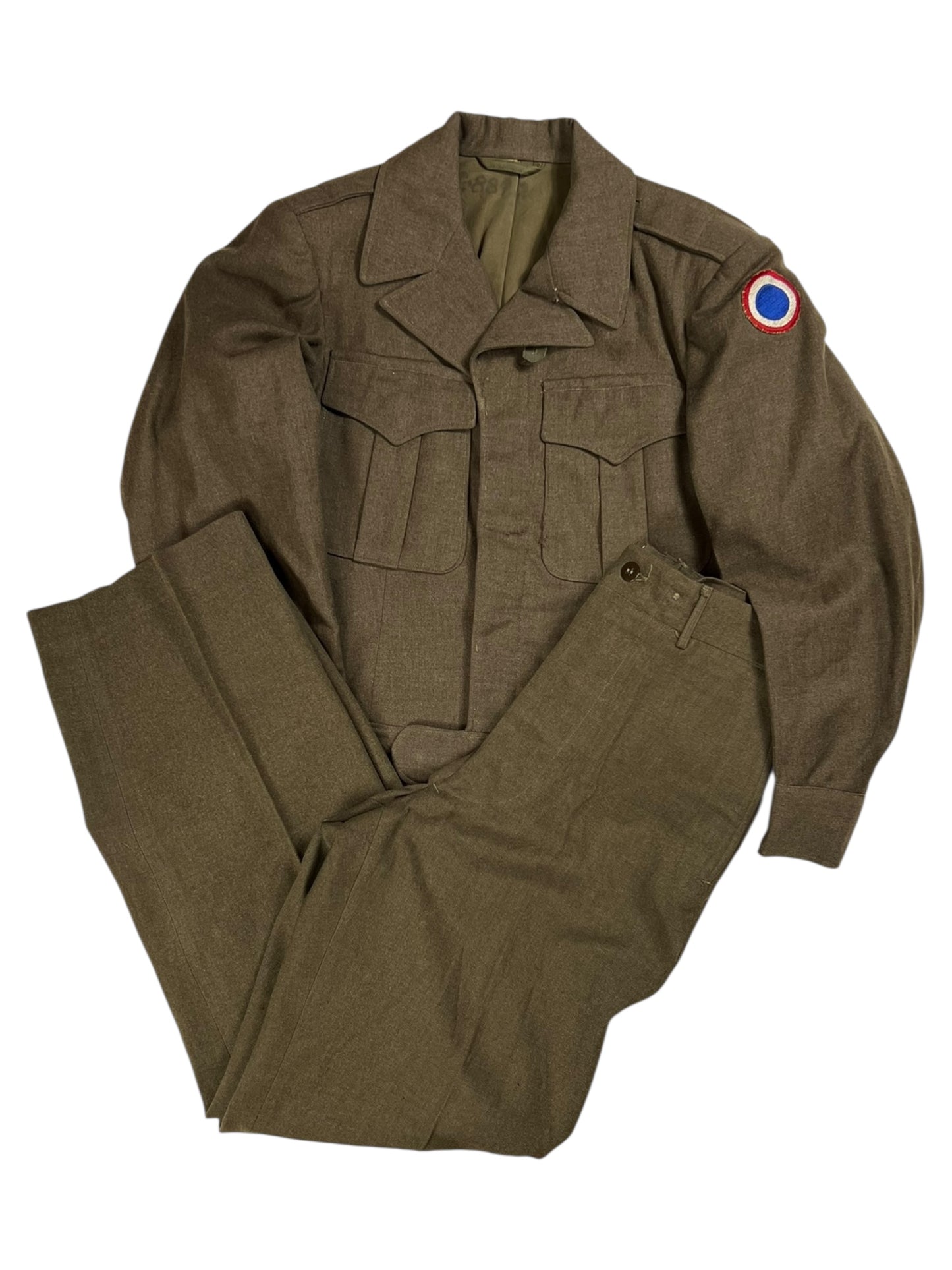 Vintage 1940s United States Army World War 2 II jacket pants (S)