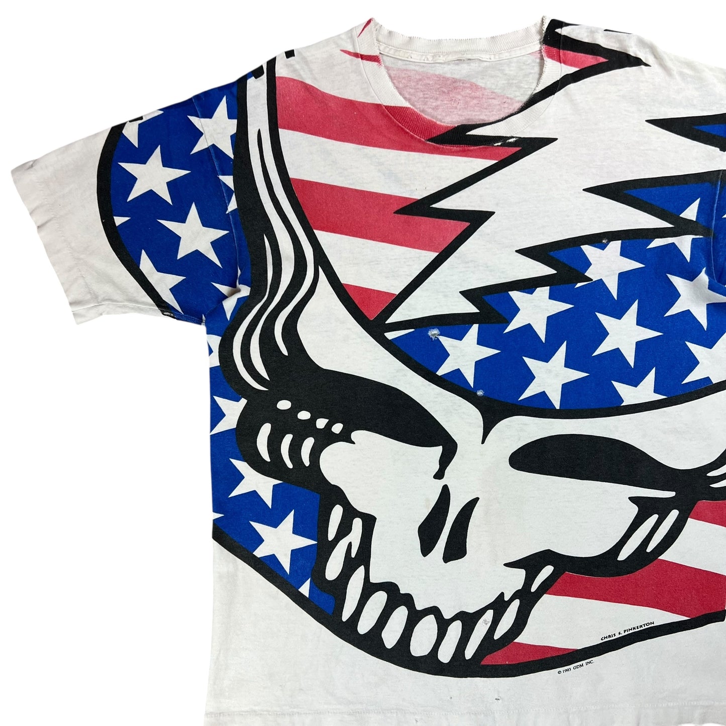 Vintage 1993 Grateful Dead Uncle Sam all over print band tee (L)