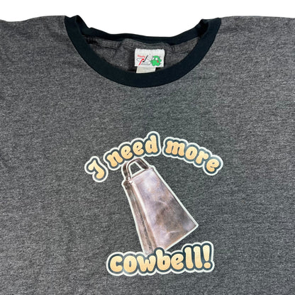 Vintage Y2K Saturday Night Live I need more cowbell! SNL ringer tee (L)