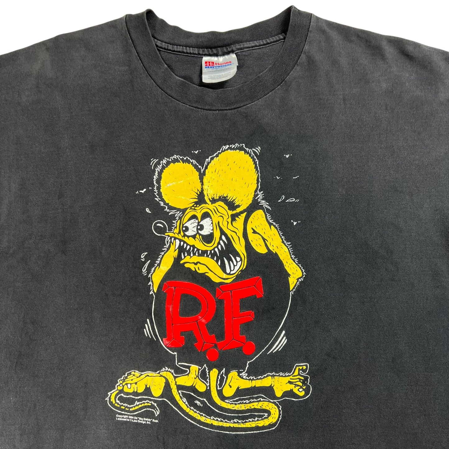 Vintage 90s Rat Fink Ed Big Daddy Roth biker faded art tee (XL)
