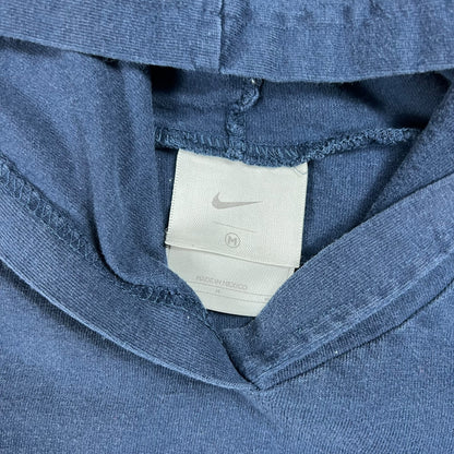 Vintage Y2K Nike mini swoosh navy long sleeve hoodie (M)