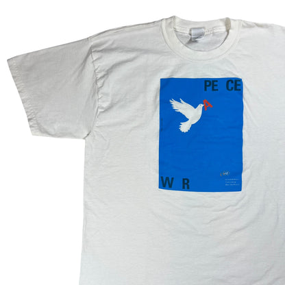 Vintage Y2K PEACE vs WAR Dove United Nations art tee (XL)