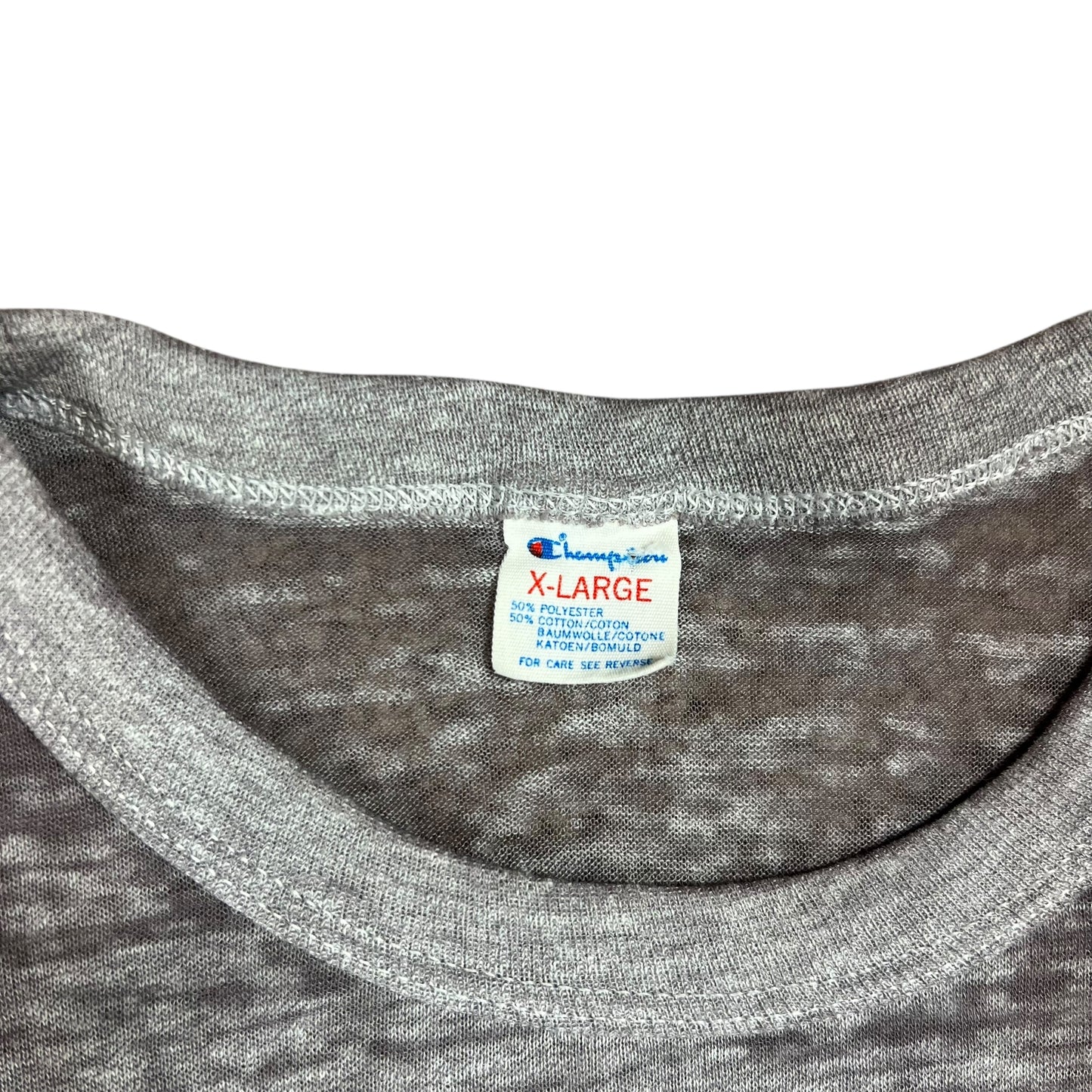 Vintage 80s Champion University of Pittsburgh Pitt Athletics thread bare tee (L)