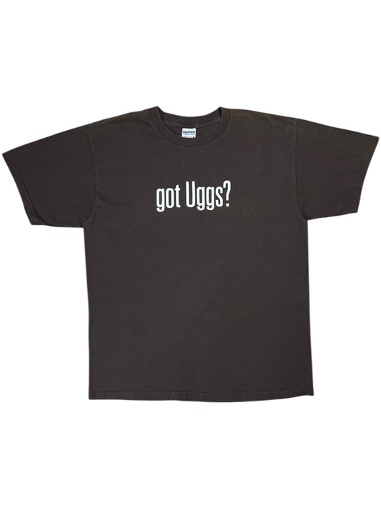 Vintage Y2K got Uggs? slipper promo tee (L)