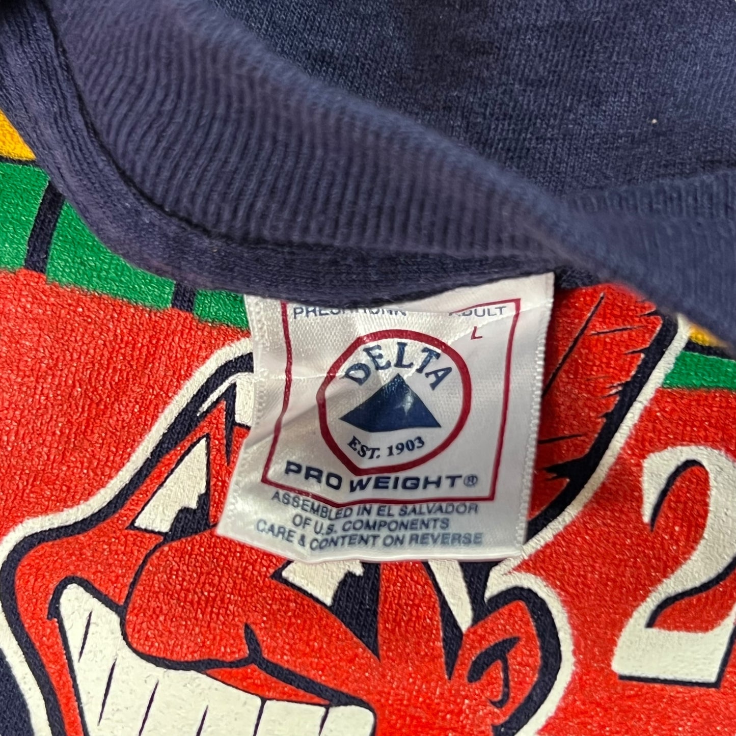 Vintage 2001 Cleveland Indians 100 years MLB tee (L)