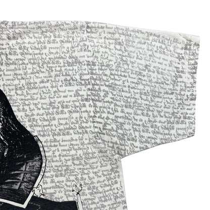 Vintage 90s William Shakespeare all over print tee (L)