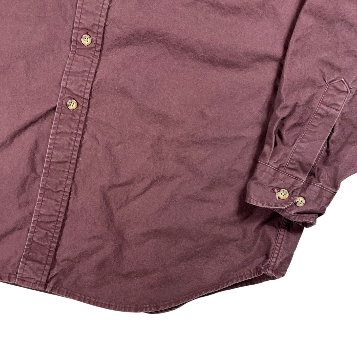 Vintage 90s Carhartt GEICO plum Union made button down shirt (L)